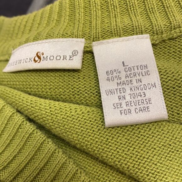 Preswick & Moore Green Button Up Sweater sz. L - Picture 3 of 3